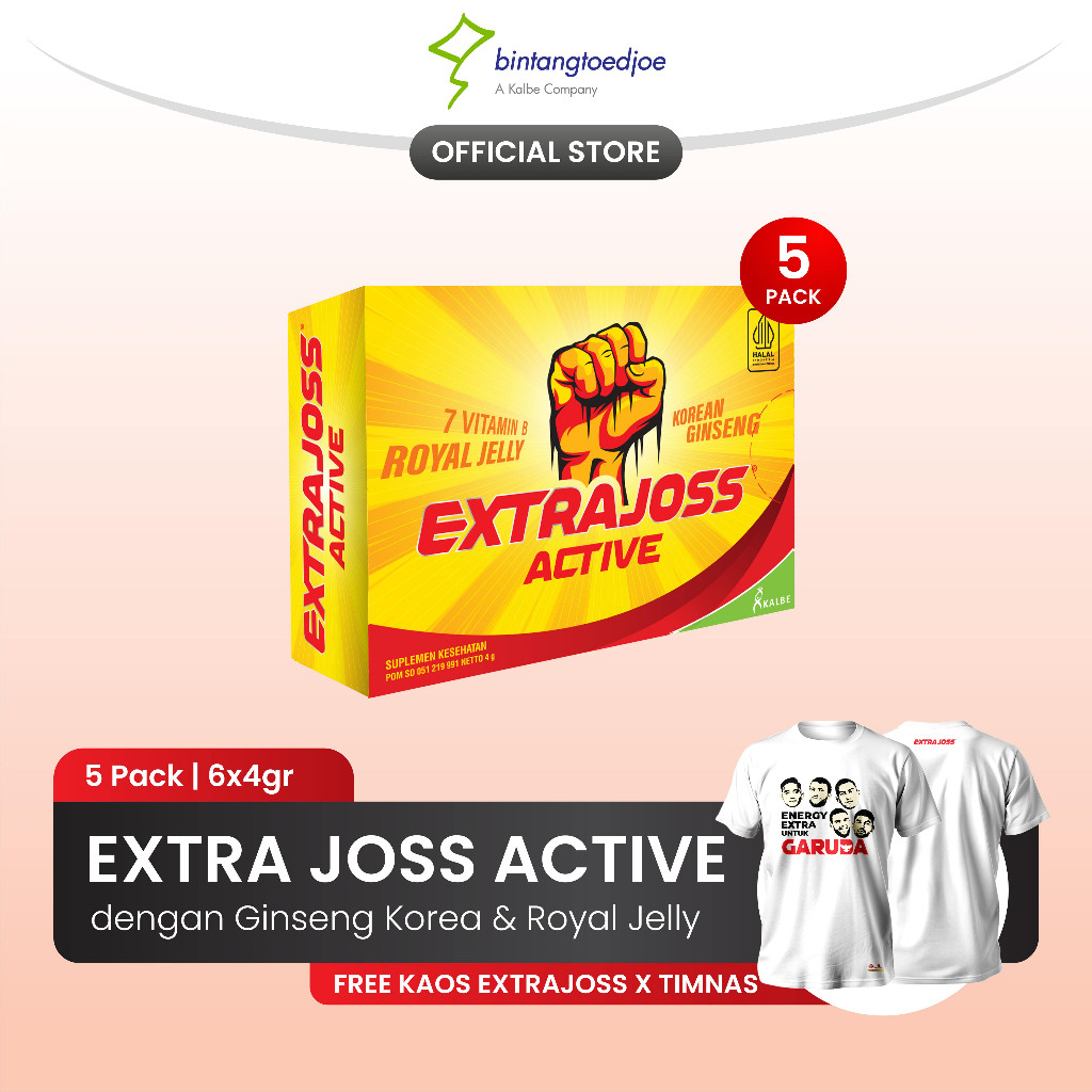 

New Extra Joss Active B7 5 Pack (60 Sachet)Premium