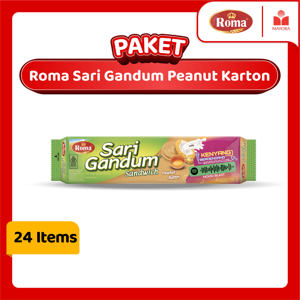 

Paket Roma Sari Gandum Peanut 108 Gram Karton