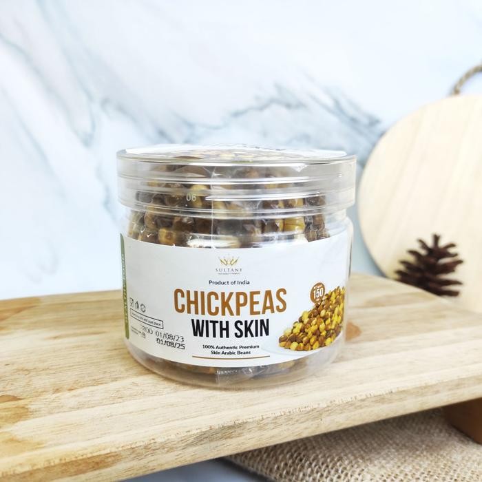 

Best Seller Kacang Arab Kulit Madinah matang - Golden Roasted Chickpeas - Kemasan Toples Diet Snacks - 150gr