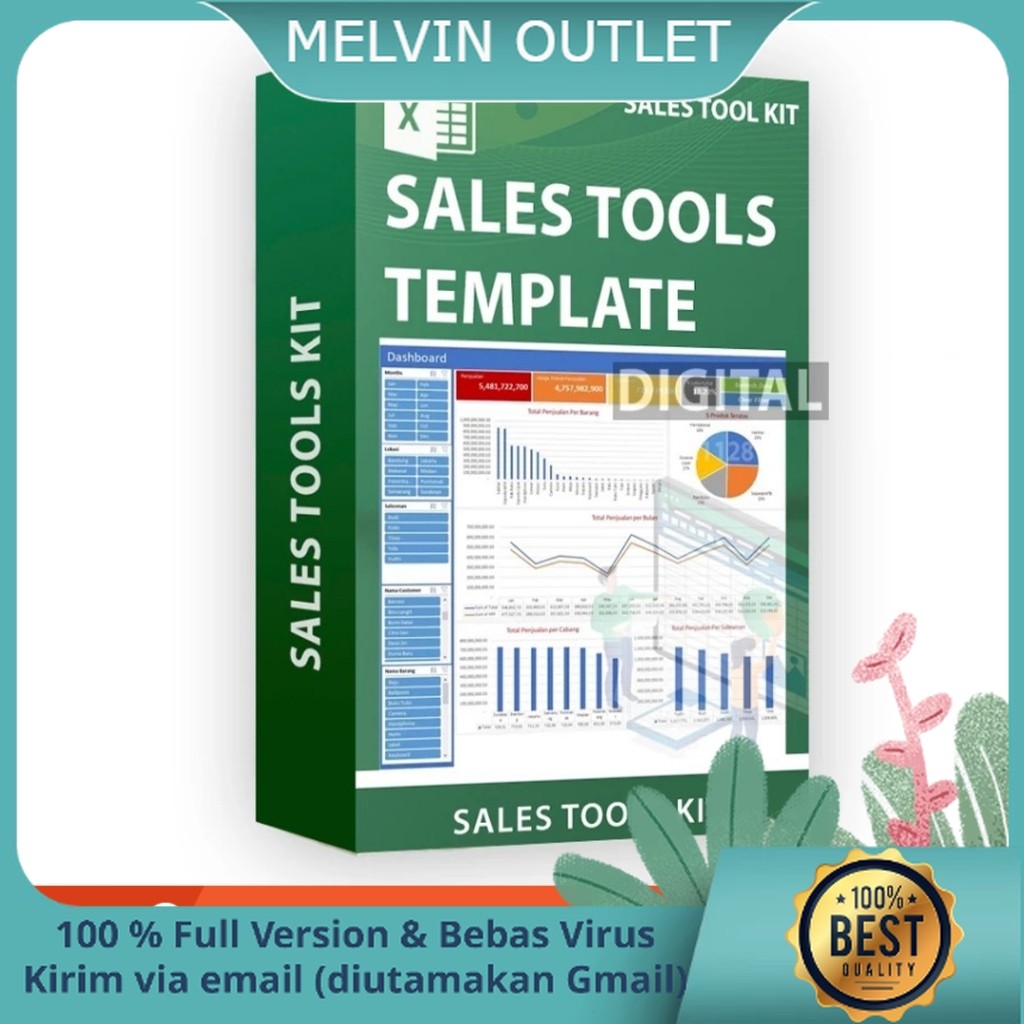 TOOLS EXCEL CRM & SALES Toolkit Template - Sales Tools Template Ms Excel