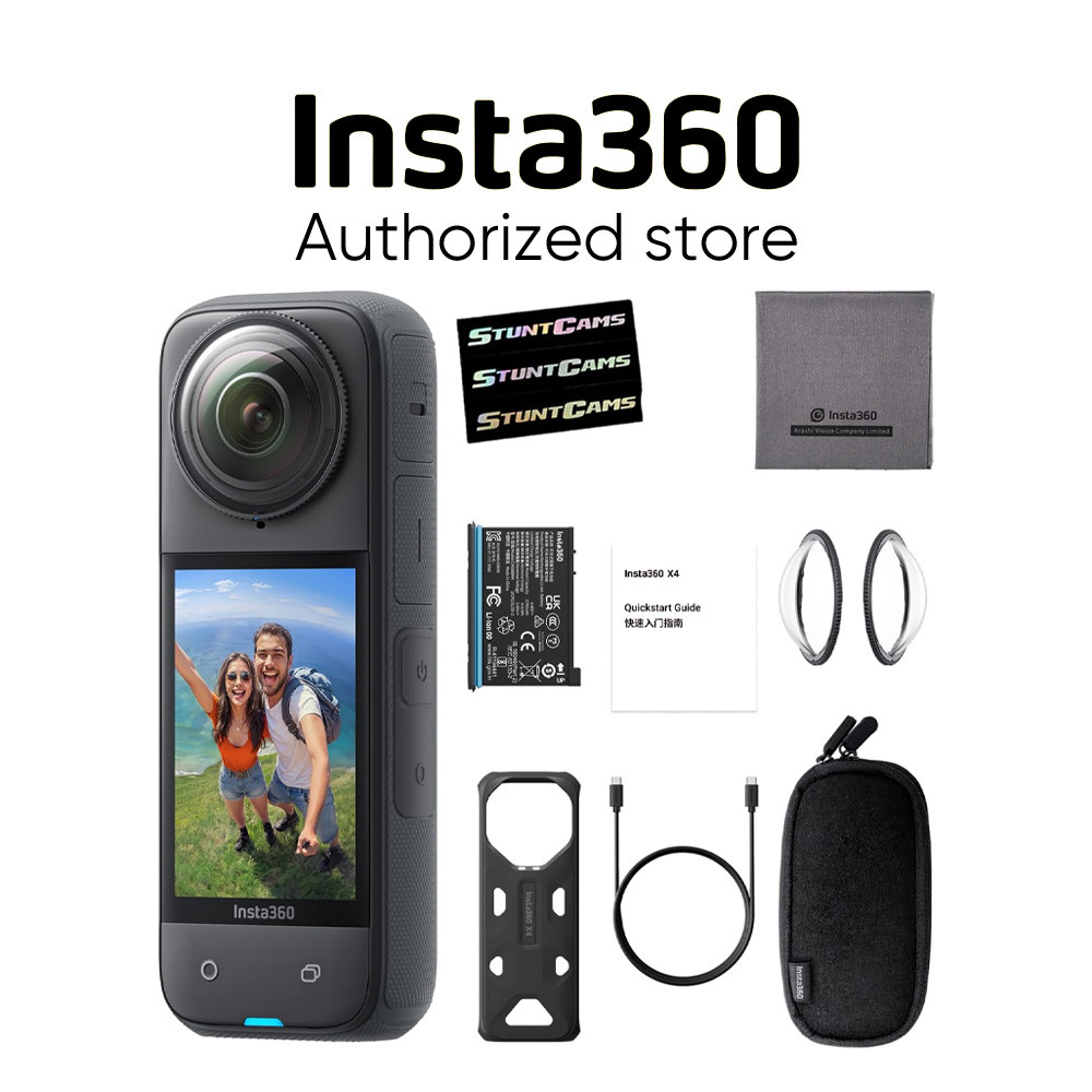 Insta360 X4 - Waterproof 8K 360 Action Camera, 4K Wide-Angle Video, AI Editing, Stabilization, for S