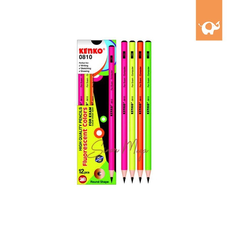 

Kenko Pensil 2B 0810 Fluorescent Colors Pencil Berkualitas Murah