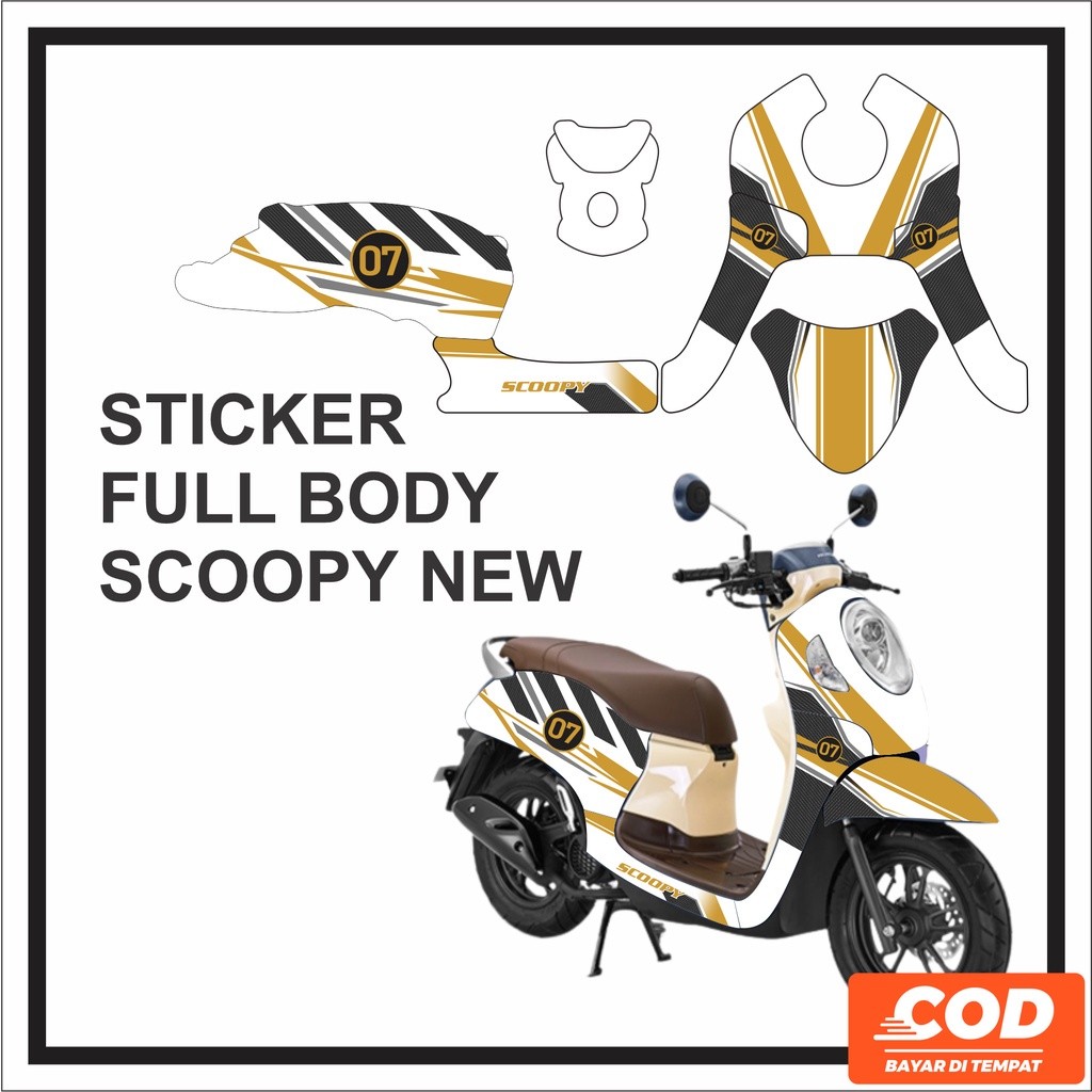 Stiker motor SCOOPY 2021 2020 2022 Full Body Decal Scoopy Sticker Striping Decal SCOPY Garis-Garis G