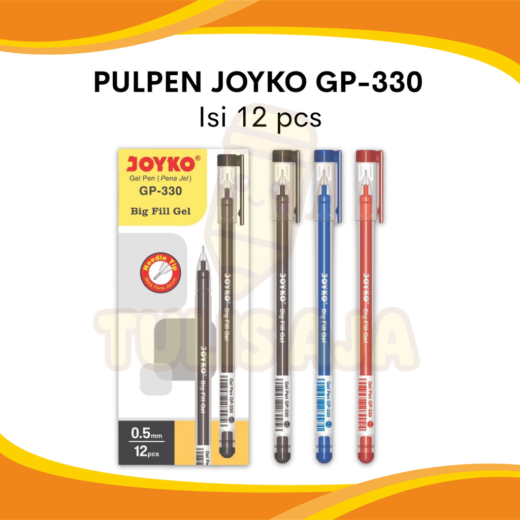 

PULPEN GEL JOYKO GP-330 BIG FILL GEL 0.5MM ISI 12 PCS TINTA HITAM