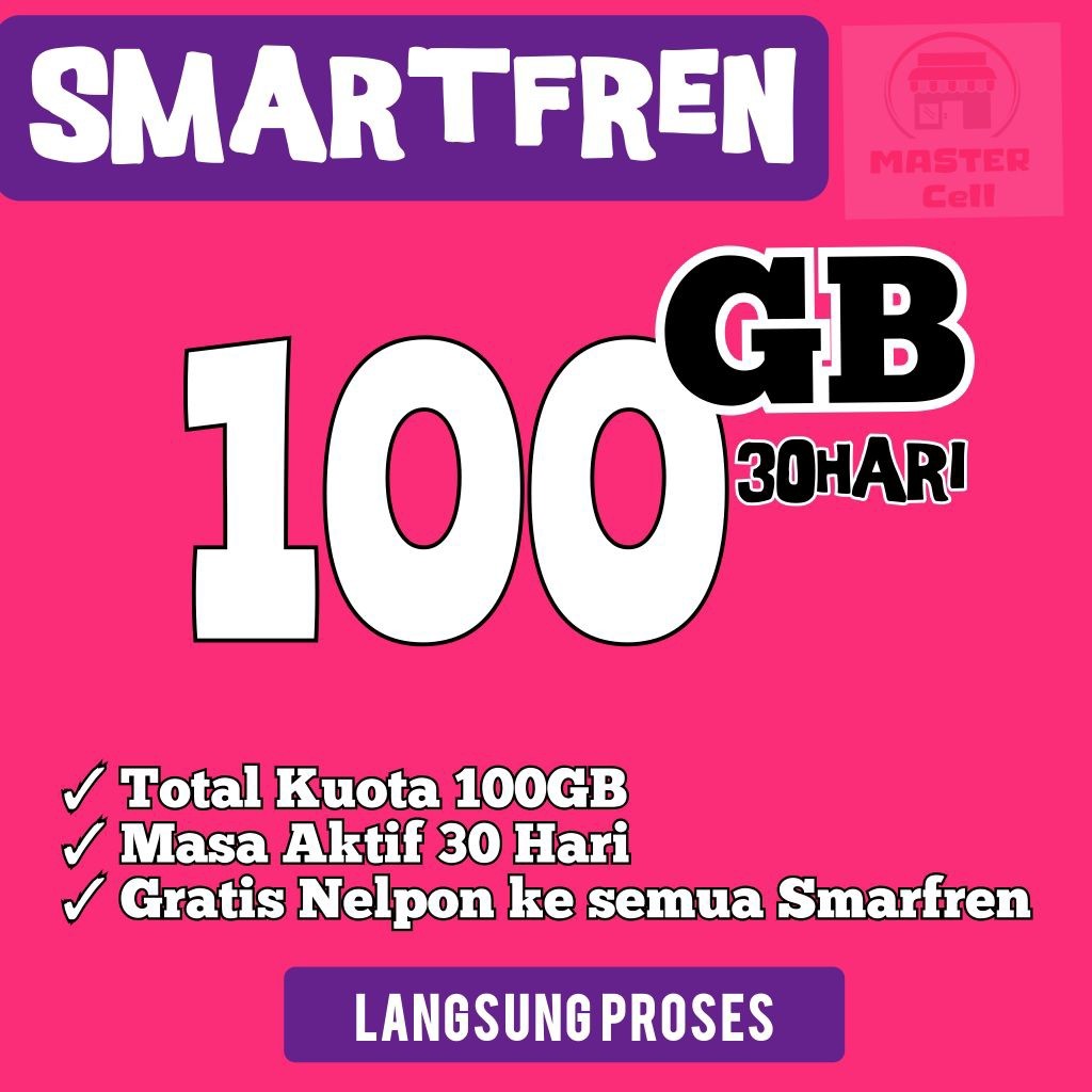 KUOTA SMARTFREN 100 GB 30 hari