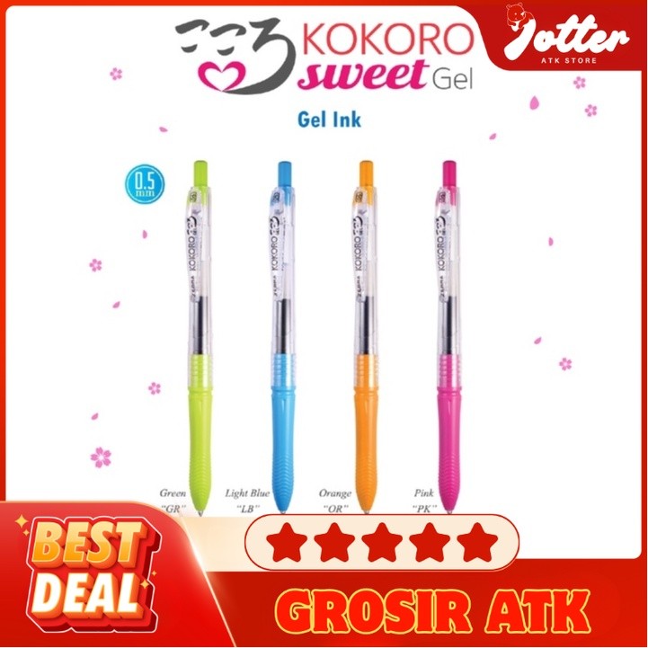 

(ECER) BOLPEN KOKORO GEL ZEBRA 0.5 SWEET GEL COLOUR/BLACK (PP)