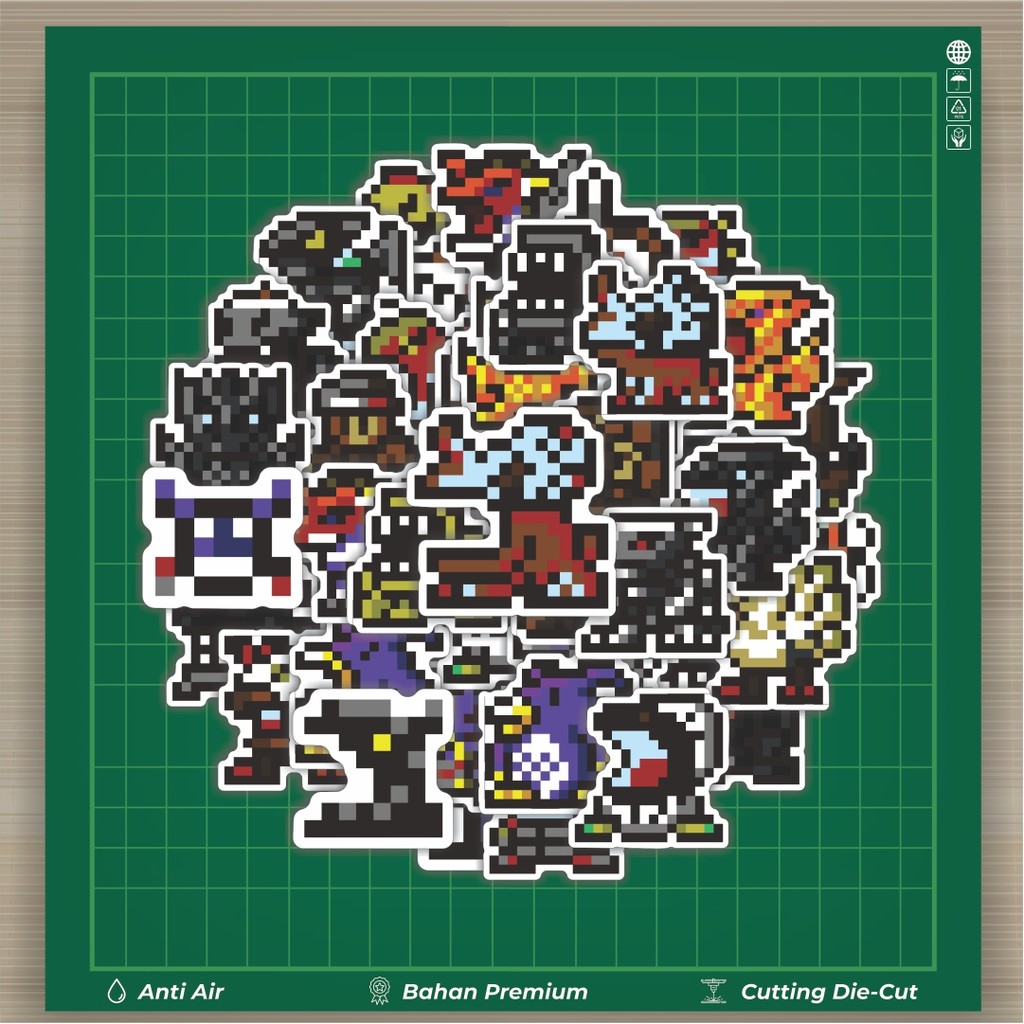 

HOT 50 PCS STIKER Stiker Pixel Digimon V45 Stiker Fashion Cars Decal Dingin Kartu Album Custom Vinyl Anti Air- Sticker Aesthetic Buku Journal Koper Casing HP Tablet Laptop Helm Motor Botol Minum