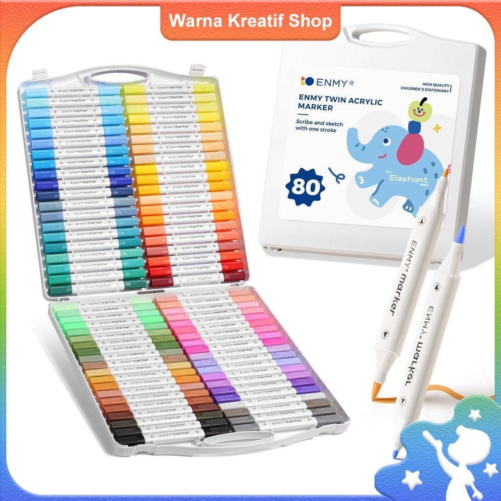 

ENMY Set Marker Akrilik 36/48/60/80 Warna yang Beragam dan Menarik untuk Seni