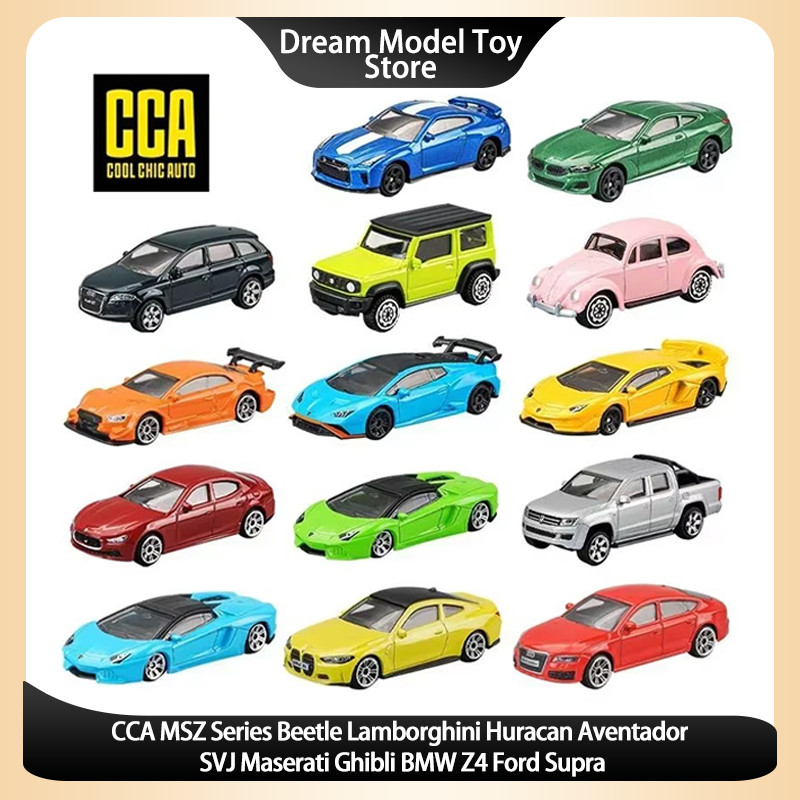 CCA MSZ 1:64 Beetle Lamborghini Huracan Aventador SVJ Maserati Ghibli BMW Z4 Ford Supra Audi Alloy D