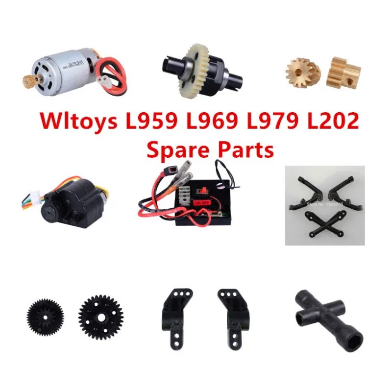 Wltoys L959 L969 L979 L202 RC Car Spare Parts Differential tire gear Servo receiver Steering seat Mo