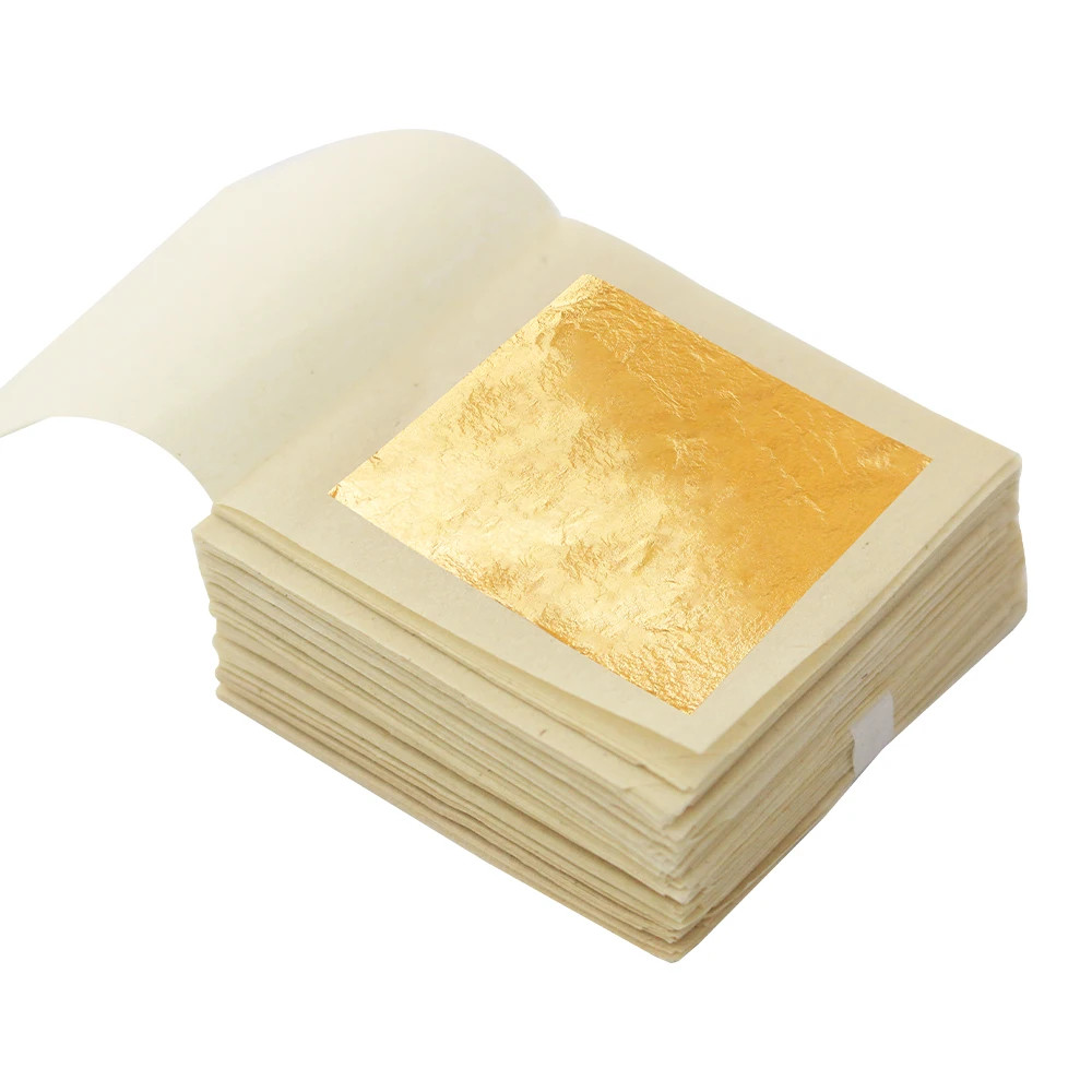 

10Pcs 24K Gold Leaf Sheets Real Gold Foil Art Decoration Skin Care Gilding Arts and Crafts Paper Pure Gold Leaf Flake