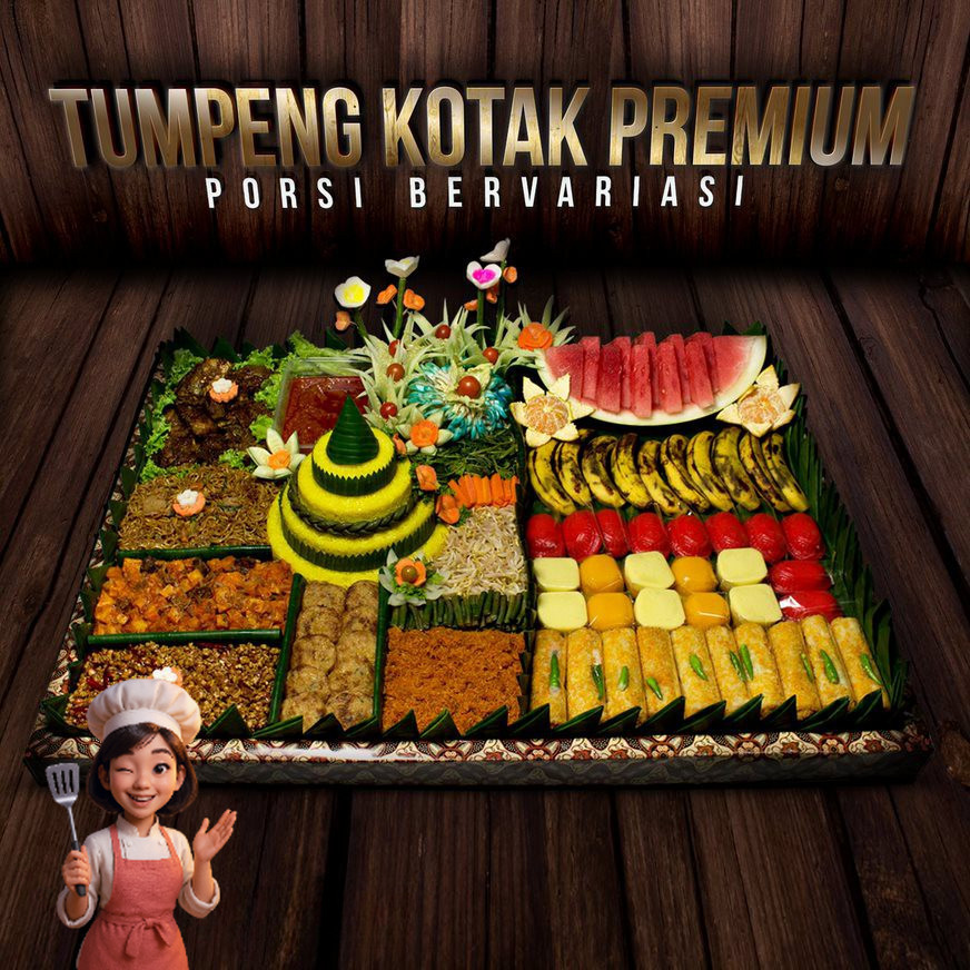 TUMPENG NASI KUNING PAKET LENGKAP PREMIUM PORSI BERVARIASI