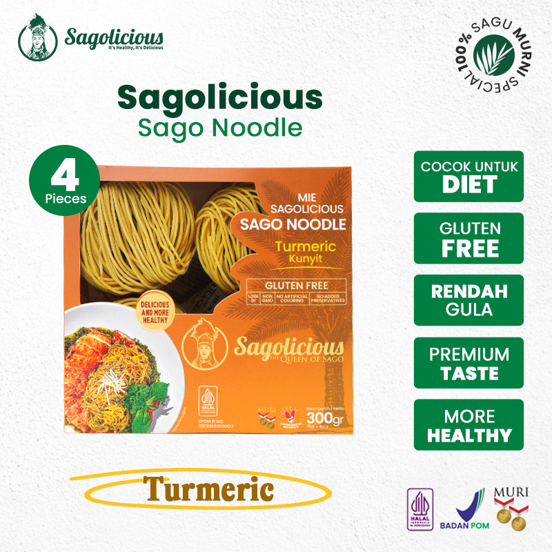 

Sagolicious - Mie Sagu Box Kunyit isi 4 pcs