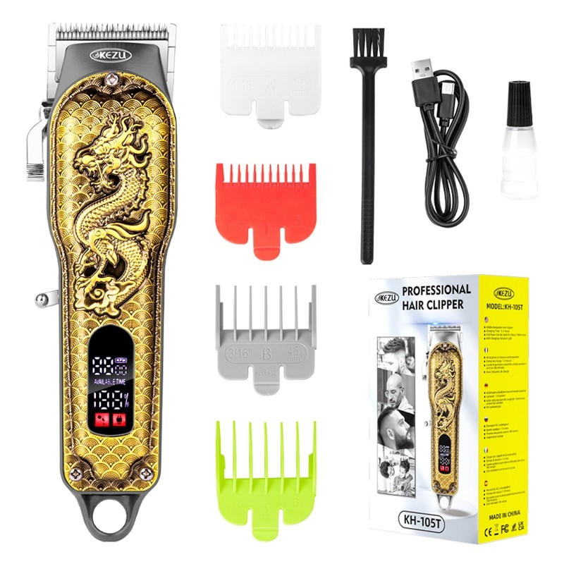 2024 Alat Potong Rambut Rambut Naga Cliper Alat Cukur Rambut Elektrik Hair Clipper Emas Cordless Pro