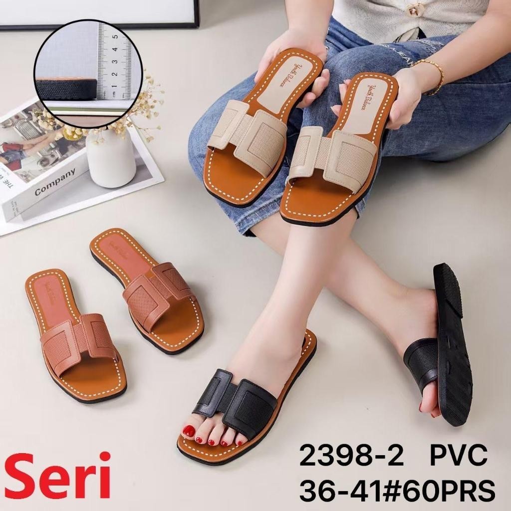 Sandal Wanita Selop Slip On Bahan Karet Youth Balance 2398-2