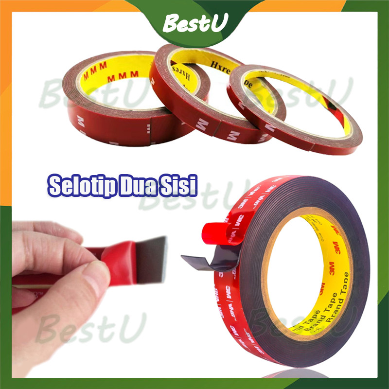 

Double tape 3m Merah Double tip Lem 2 Sisi Kecil Besar Panjang 3M - Lebar 20mm/merah perekat lem bolak balik 3m