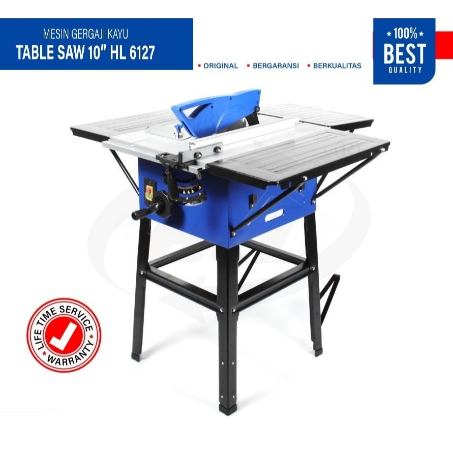 Table Saw HNL 6127 Meja Potong Kayu 10 inch Gergaji Meja Duduk