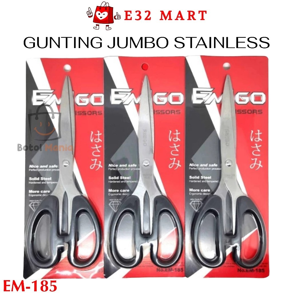 

E32 - ATK016 Gunting Emigo Size Jumbo 20Cm Bahan Stainless Steel / Gunting Serbaguna / Gunting Multifungsi / Gunting Kertas / Gunting Murah / Scissor / Emigo Scissors / Gunting Dapur