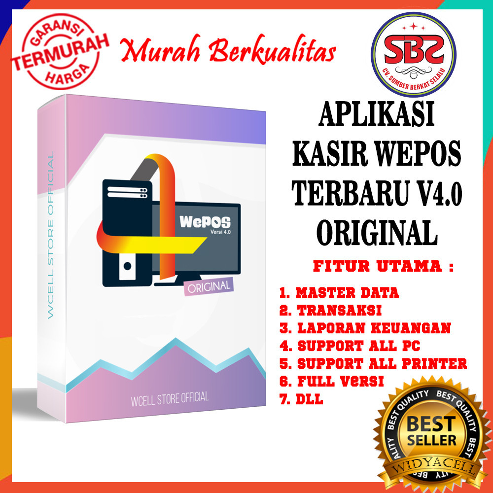 WEPOS 4.0 ORIGINAL SOFTWARE PROGRAM APLIKASI KASIR WePos 4.0 mirip iPos 4.0.3.7 Original 100% SUPPOR