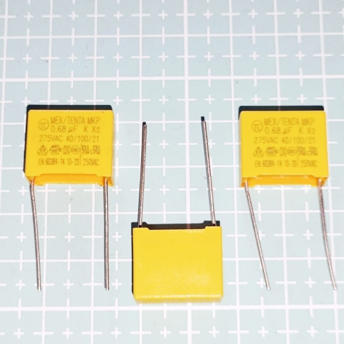 capacitor mkp 680nf 275v / kapasitor 684 275vac / 684j 275volt