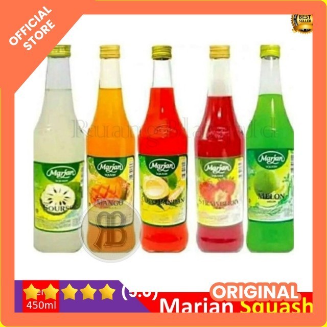 

Marjan squash 450ml ALL VARIAN / marjan squash mangga / marjan squash nanas / marjan squash orange / marjan squash coco pandan