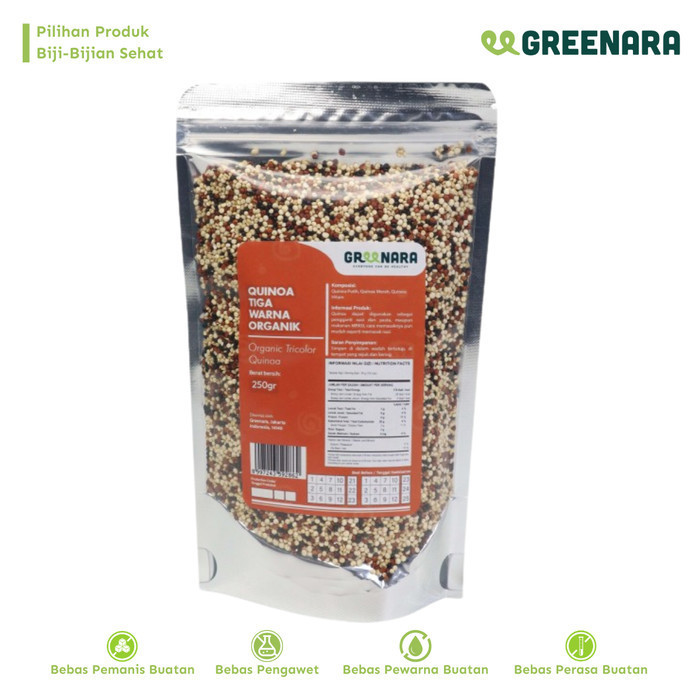 

HEMAT! Quinoa Putih, Hitam Merah 250gr / Organic Tri Color Quinoa