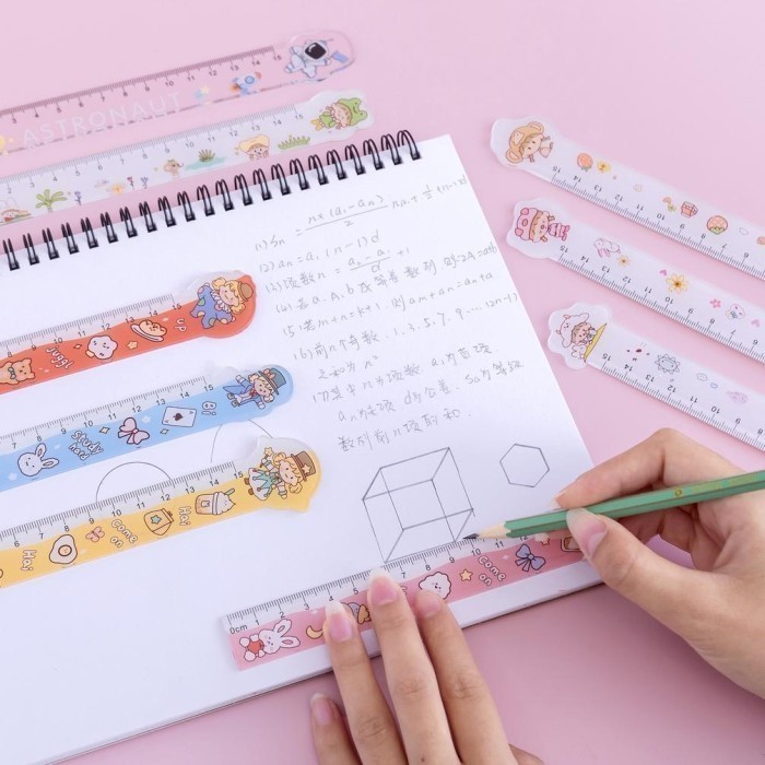 

ACEH.ANSJ 130929 Penggaris beraneka motif lucu 15cm Cute ruler Penggaris karakter kartun pelajar kantor sekolah