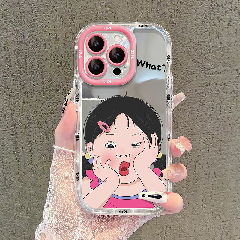 Gadis Unik Wanita yang Lucu dan Unik case hp Iphone 7 plus X XS XR 11 12 13 14 15 Pro Max