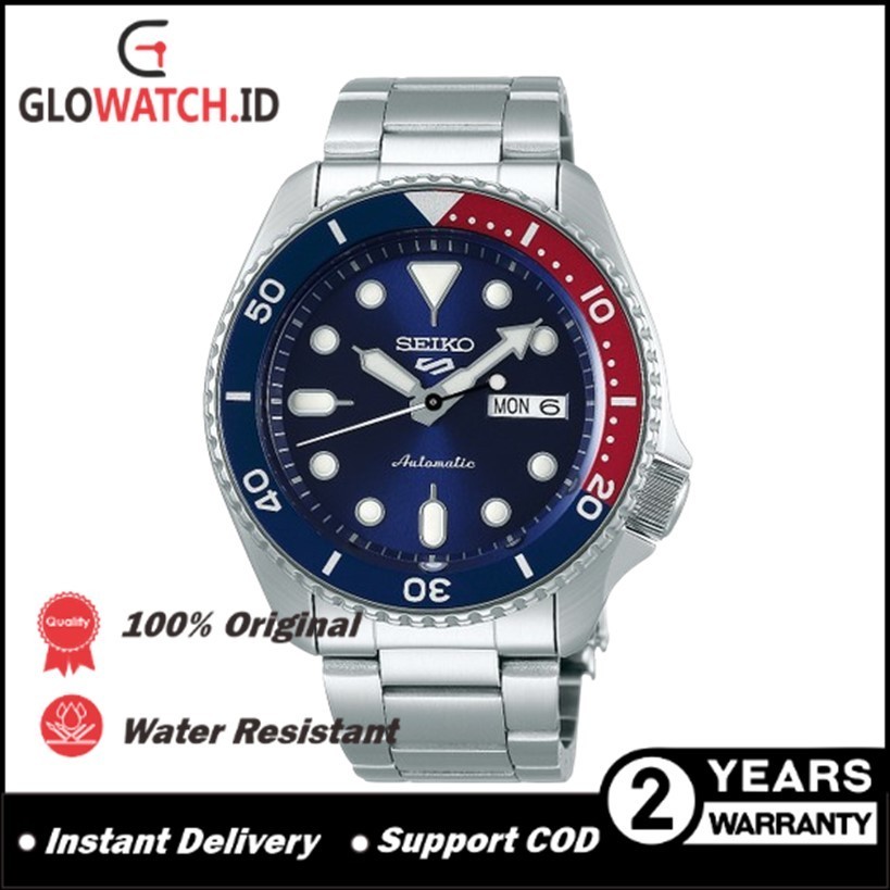 Jam Tangan Pria Seiko SRPD53K1 5 Sport Pepsi Blue Dial Automatic Original (Garansi 2 tahun) / Suppor