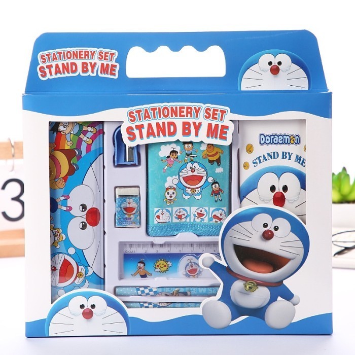 

promo ✨ -Alat tulis set 8 in 1 box anak-anak sekolah kartun pengaris kotak - car