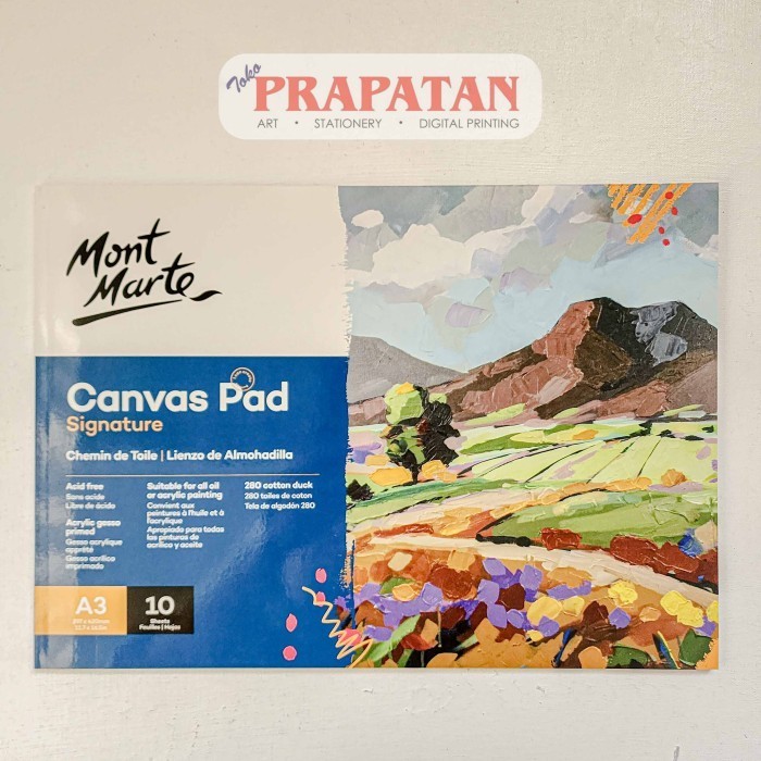 

Mont Marte Canvas Pad A3 10 Sheets