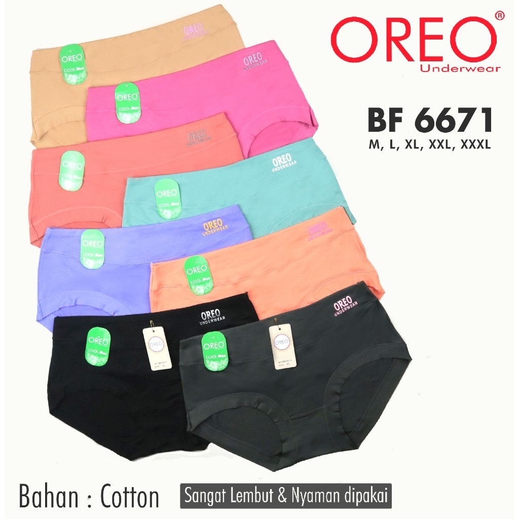 Celana Dalam Wanita Cotton Premuim LUPO OREO Underwear Art 6671