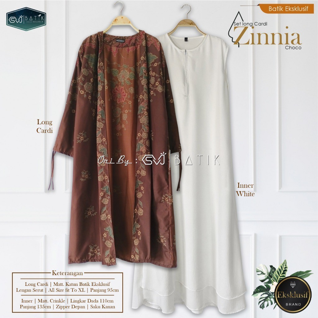 BAGASKARA - Atasan wanita batik terbaru setelan long cardigan outer one set inner modern bahan katun