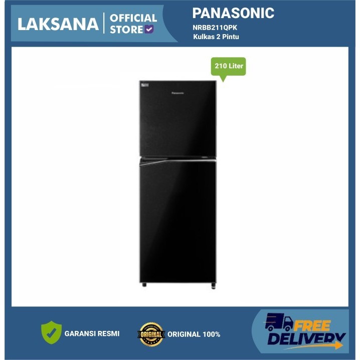 PANASONIC NRBB211QPK Kulkas 2 Pintu 210 Liter NR-BB211Q-PK