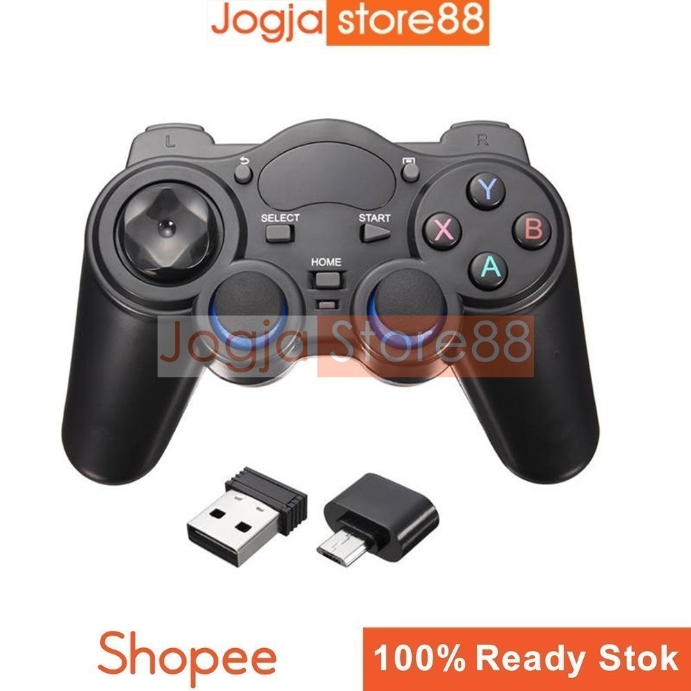 Gamepad Joystick Joypad Stick Wireless 2.4GHz With Micro USB OTG Converter