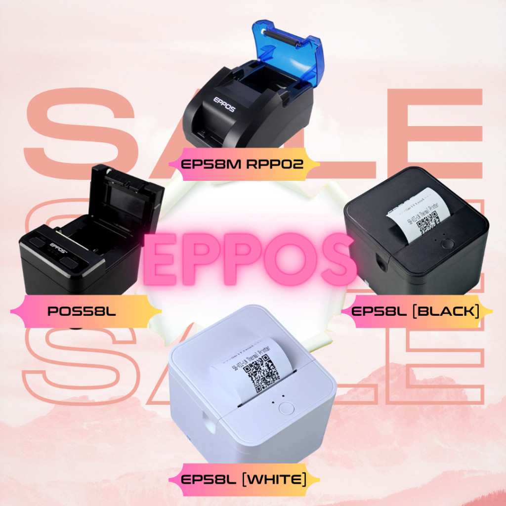 Printer Thermal EPPOS 58mm RPP02 -USB BLUETOOTH [S-SL] free kertas cetak Bisa HP Resi shopee