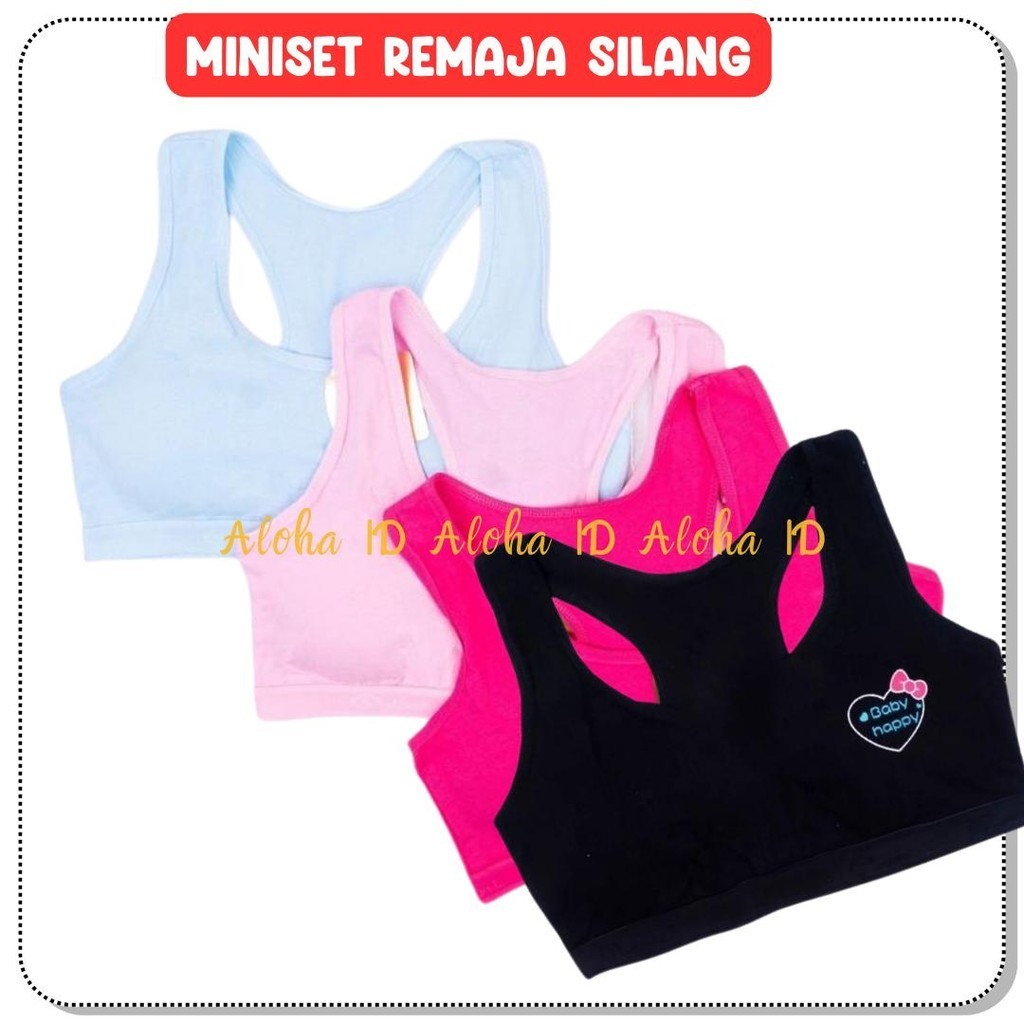 MINISET BUSA  | Miniset Anak Remaja | Bra Remaja Bahan Lembut | Miniset Tali Besar | Pakaian Dalam A