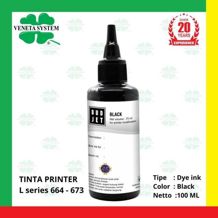 

VENETA Tinta Infus Ciss Epson Seri L100 L110 L120 L200 L210 L220 -100ml