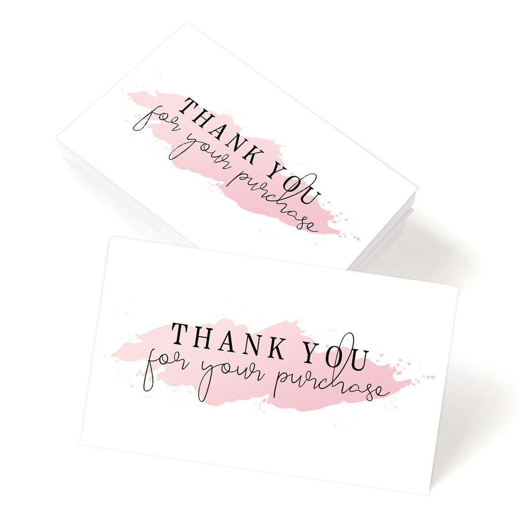 

50Pcs Thank You For Your Order Card Pink Thank You For Supporting Small Business Label Gift Decor Card Gift Decor