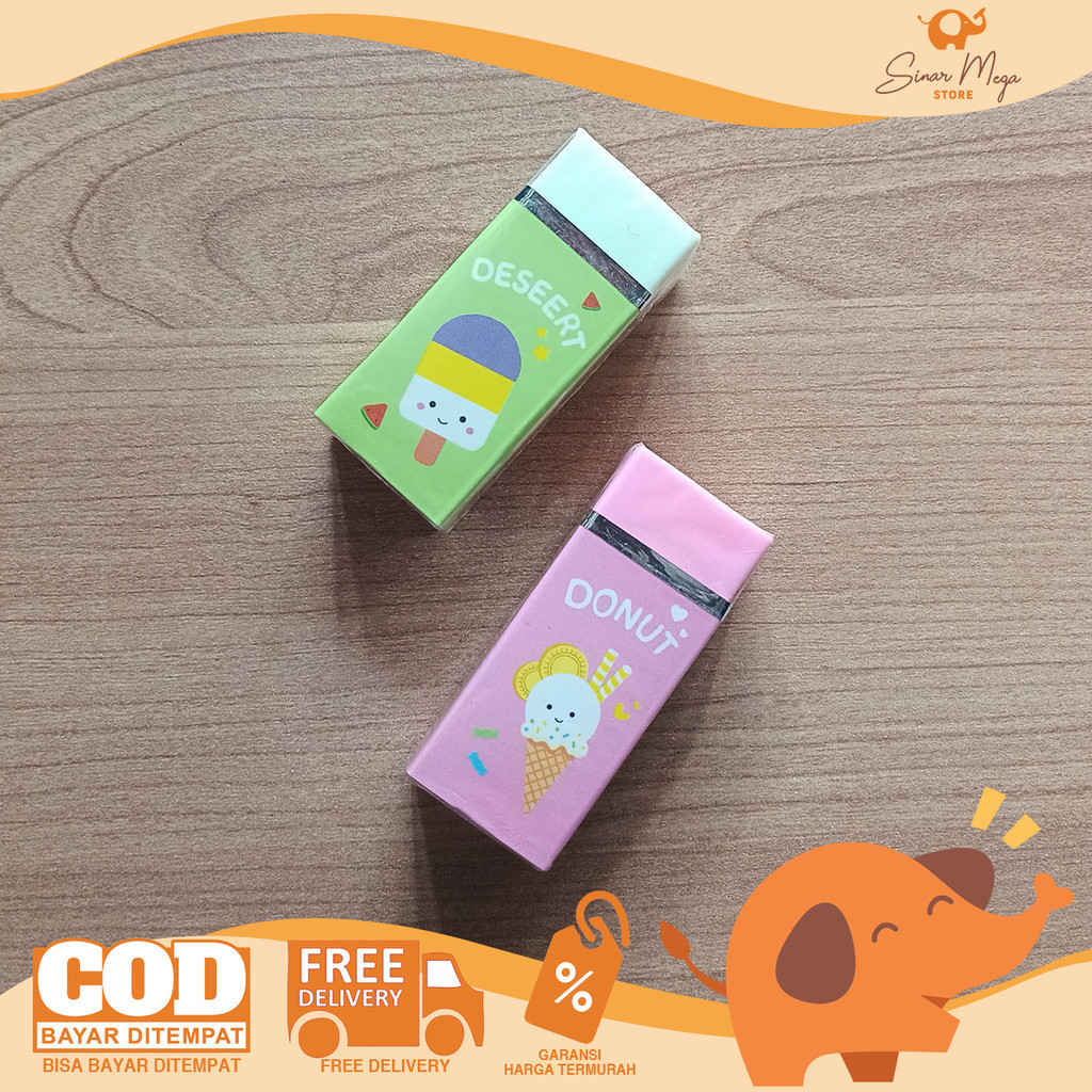 

Fancy PVC Eraser Motif Ice Cream H-191 Penghapus Karet Murah