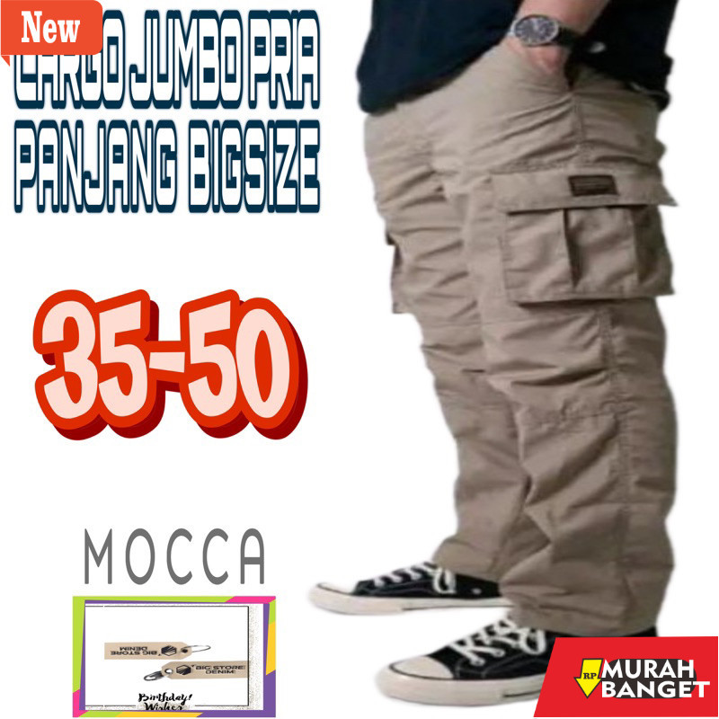 Celana panjang cargo pria yg lagi viral- CARGO/PDL CELANA JUMBO BIG/SIZE 37 - 50 || CELANA PANJANG P
