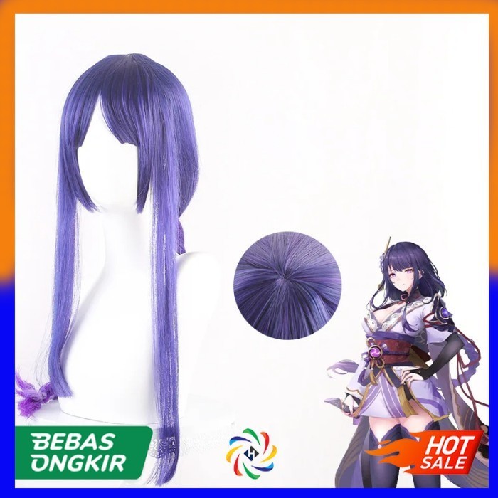 Wig Rambut Figure G E N S H | N | M P A C T Raiden Shogun Cosplay