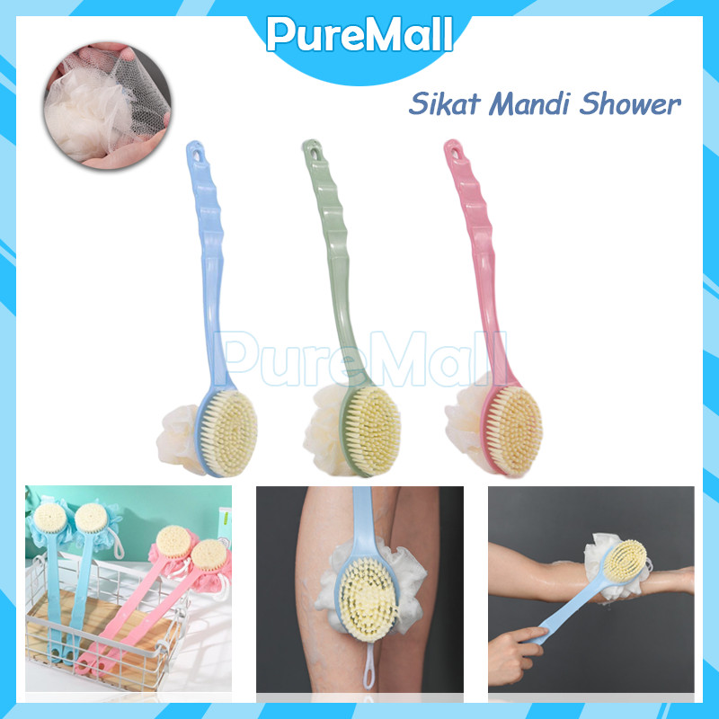 Sikat Mandi Shower / 2 Sisi Sikat Punggung Mandi Shower / Sikat Mandi Pembersih Punggung