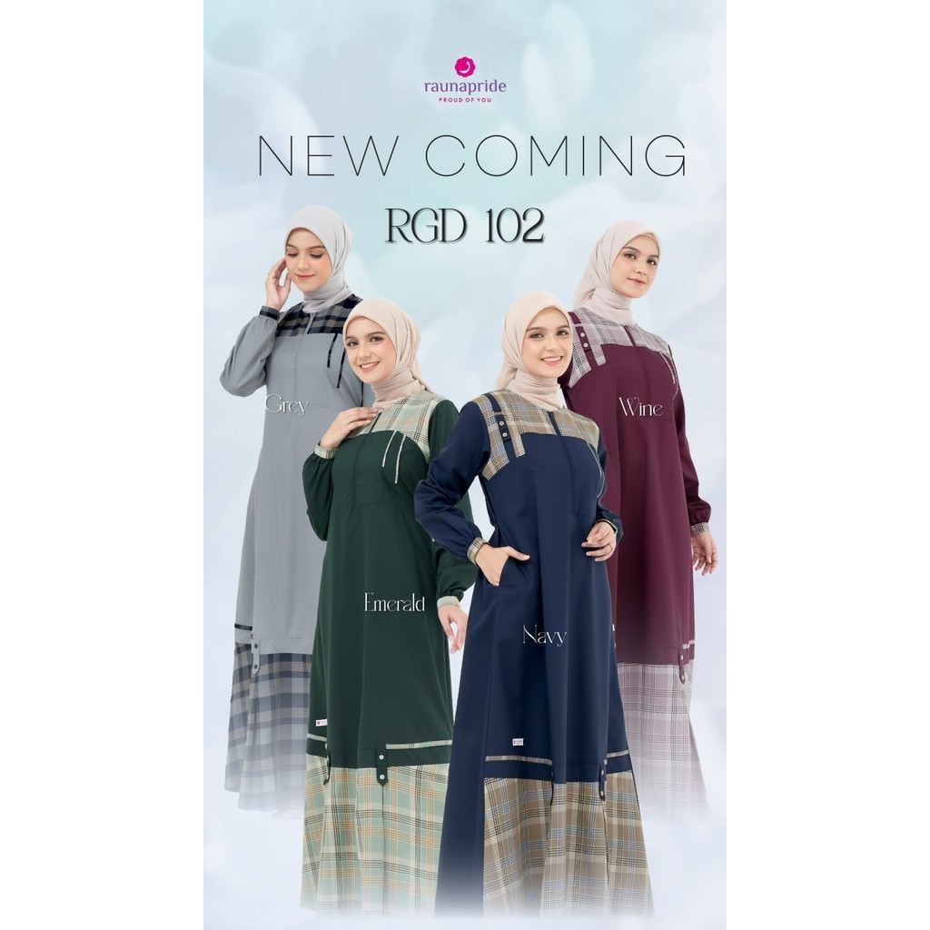 Gamis Muslimah Kekinian Rgd-102 By Rauna