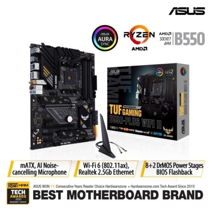 Motherboard ASUS TUF GAMING B550M-PLUS WIFI II (Socket AM4)