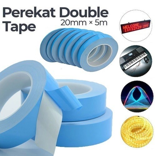 

GG05 Perekat Heatsink Double Sided Tape 5M 20mm Thermal Conductive Adhesive BLUE Penghantar Panas