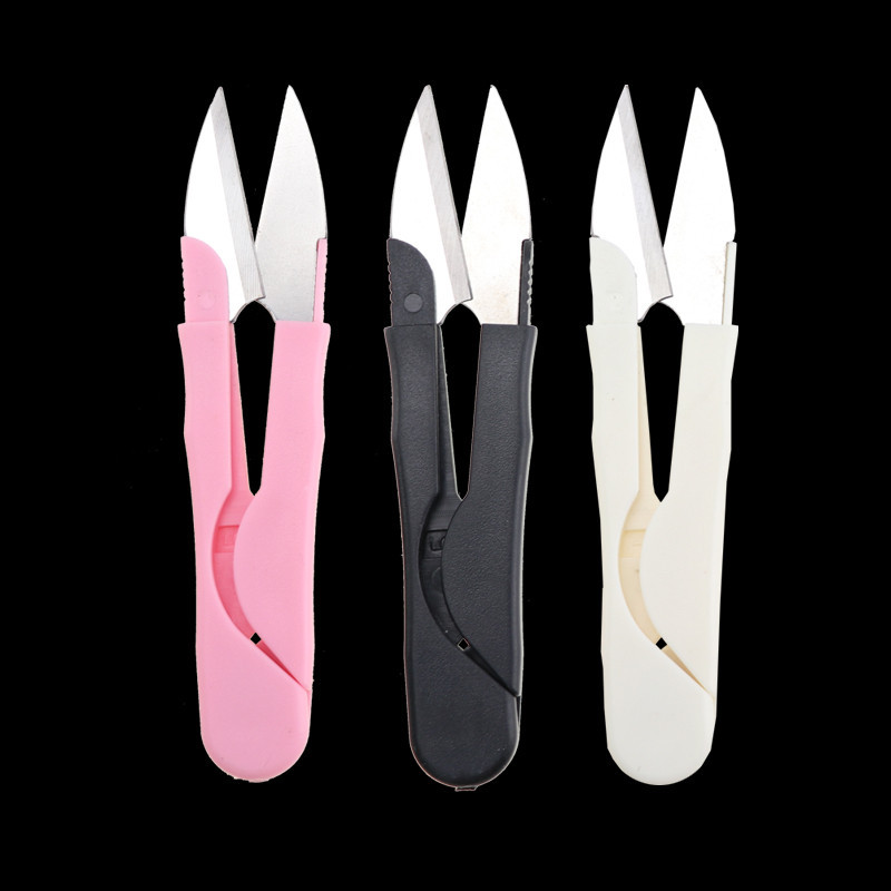 

Multicolor Trimming Sewing Scissors, U Shape Clippers, Yarn Stainless Steel, Embroidery Craft,