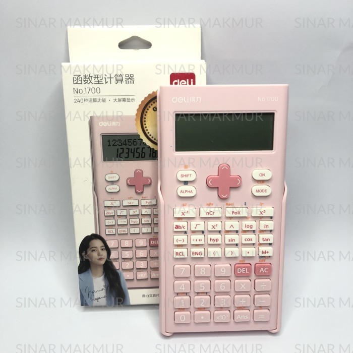 

Scientific Calculator / kalkulator Ilmiah / Sekolah DELI 1700 (PCS) - Merah Muda