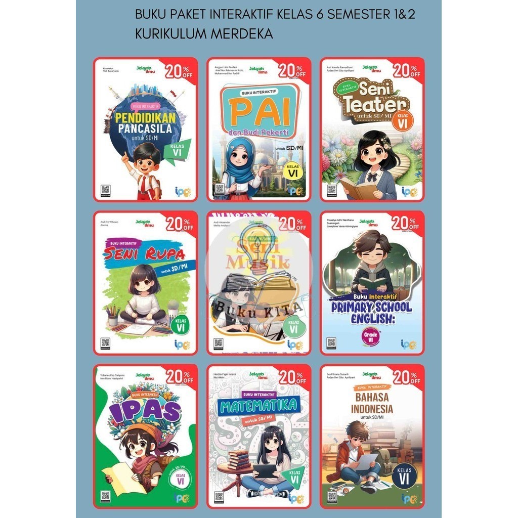 Buku KUNCI JAWABAN Interaktif Kelas 1 2 3 4 5 6 SD/MI Semester 1&2 Intan pariwara Tahun 2024