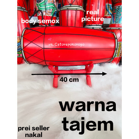 KENDANG JAWA 40 CM MOTIF & POLOS / kendang anak / kendang mainan / kendang pentas / kendang nangka /